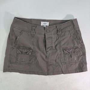 American Eagle Outfitters Gray Cargo Micro Mini Skirt size 8 Vintage Y2K